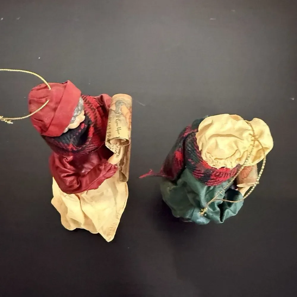 Vintage‎ SANTA'S WORLD Kurt Adler CAROLER FAMILY Paper Mache Dolls Christmas